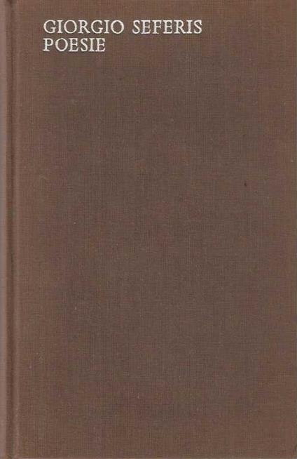 Poesie - Giorgio Seferis - copertina
