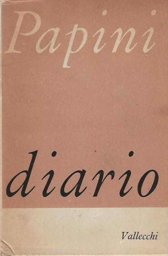 Diario - Pietro Pancrazi - copertina