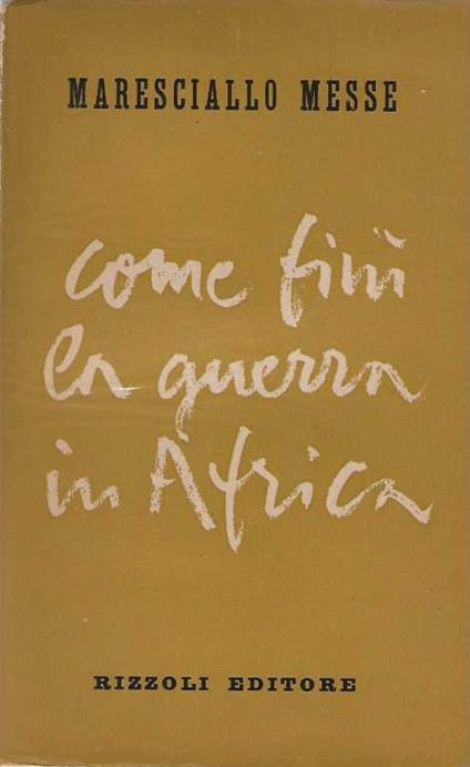 Come fini la guerra in Africa - copertina
