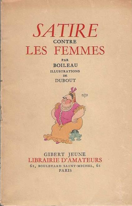 Satire contre les Femmes - copertina