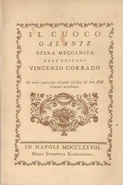 Il Cuoco Galante - Vincenzo Corrado - copertina