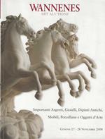 Wannenes art auctions . Importanti Argenti , Gioielli , Dipinti Antichi , Mobili , Porcellane e Oggetti d' Arte. Genova 27-28 novembre 2008