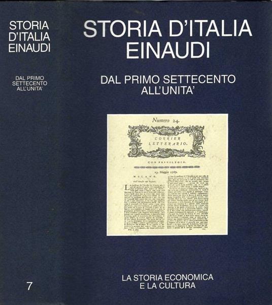 Storia d'Italia. Dal primo settecento all'unità - copertina