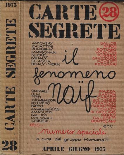 Carte Segrete Anno VIII n. 28 - copertina