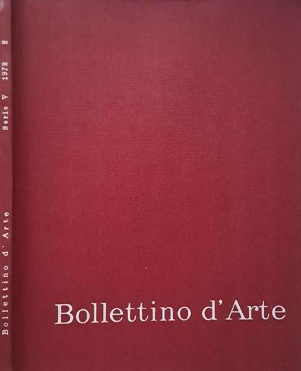 Bollettino d'Arte, serie V, anno LVII, 1972, II - copertina