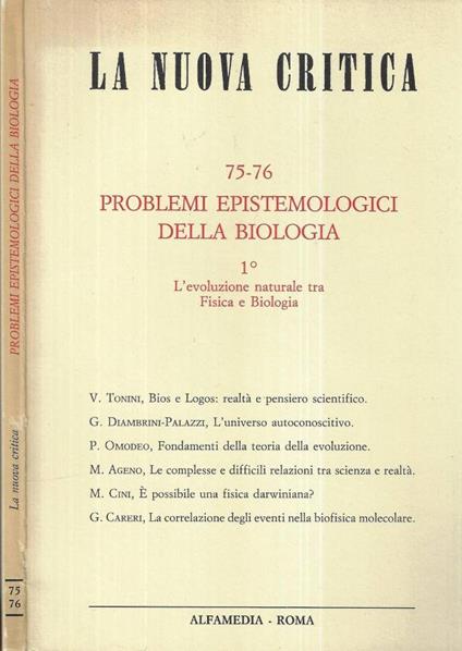 La Nuova Critica nn. 75 - 76 - copertina