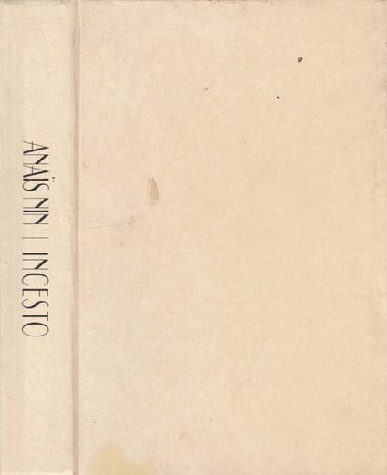 Incesto - Nin Anaïs - copertina