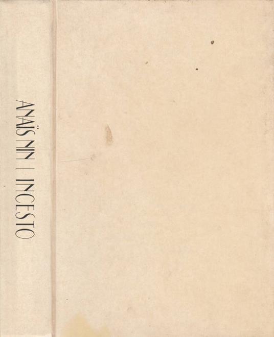Incesto - Nin Anaïs - copertina