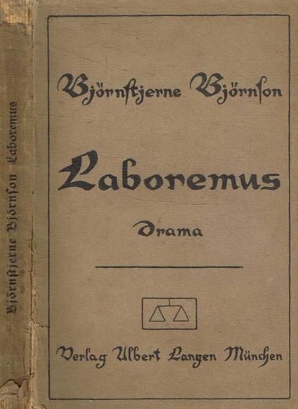 Laboremus - Bjørnstjerne Bjørnson - copertina