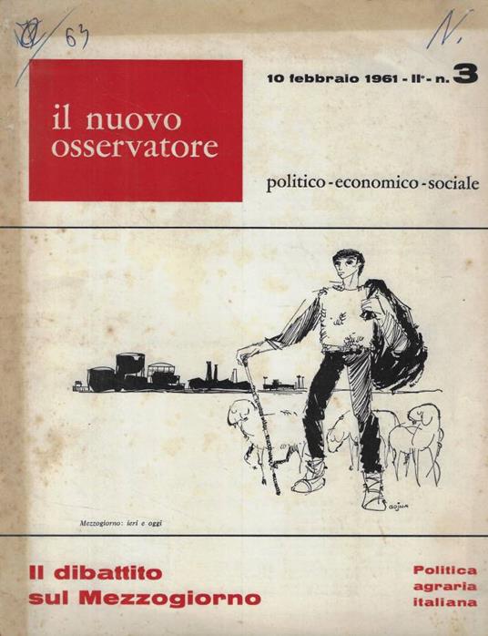 Il Nuovo Osservatore n. 3 Anno 1961 - copertina
