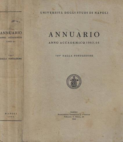 Annuario Anno Accademico 1963-64 - copertina