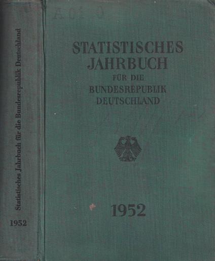 Statistisches Jahrbuch, 1952 - copertina