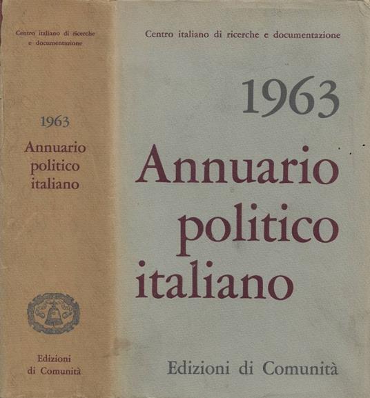 Annuario Politico Italiano 1963 - copertina