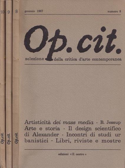 Op.cit., numero 8, 9, 10, 1967 - copertina