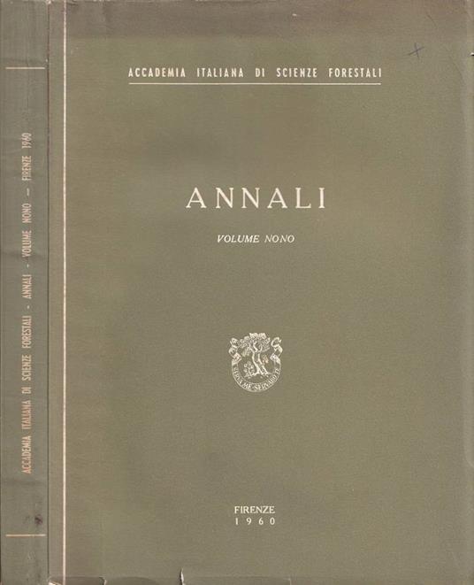 Annali, vol. IX, 1960 - copertina
