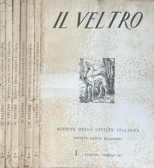 Il veltro, anno VII, nn. 1-6, 1963 - copertina