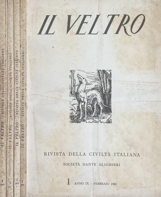 Il veltro, anno IX, nn. 1-4, 1965 - copertina