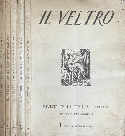 Il veltro, anno X, nn. 1-6, 1966 - copertina