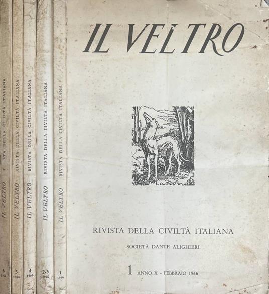 Il veltro, anno X, nn. 1-6, 1966 - copertina