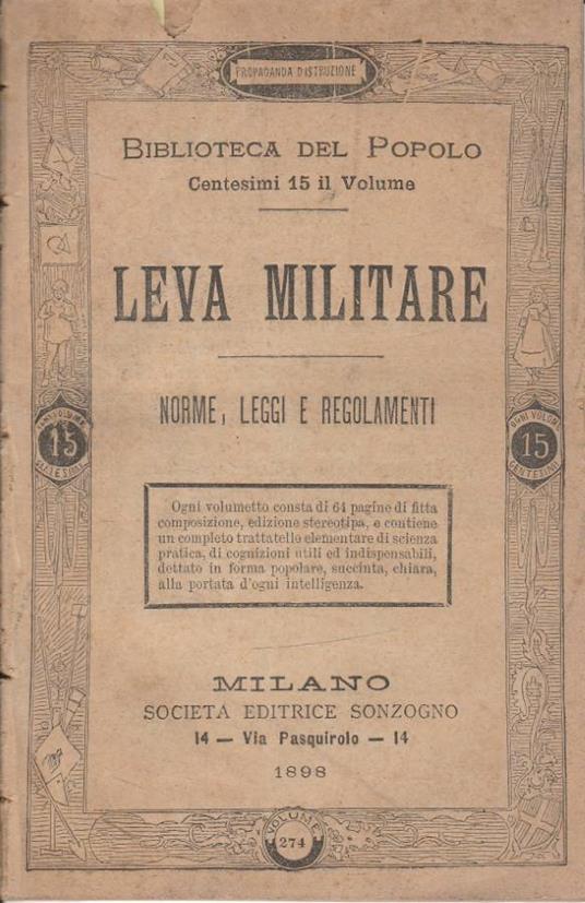 Leva militare - copertina