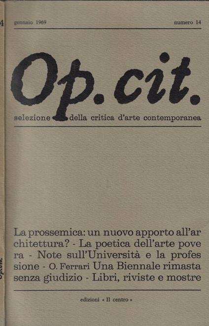 Op. Cit. n. 14 Anno 1969 - copertina