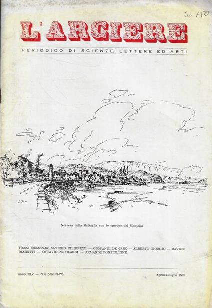 L' Arciere n. 168-169-170 Anno 1963 - copertina