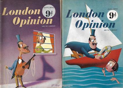 London Opinion and The Humorist. August 1950, September 1950 - copertina