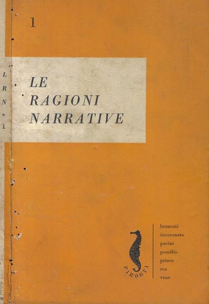 Le ragioni narrative n. 1 Anno 1960 - copertina