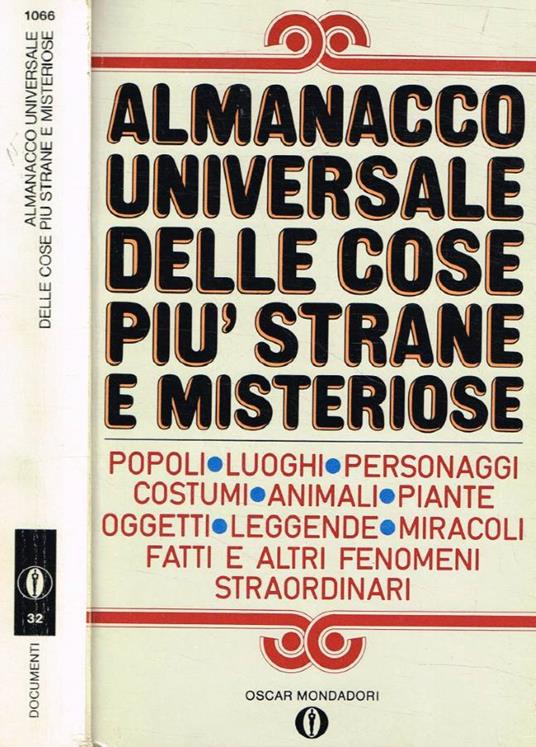 Almanacco universale delle cose più strane e misteriose - copertina