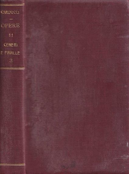 Ceneri e faville - Giosuè Carducci - copertina