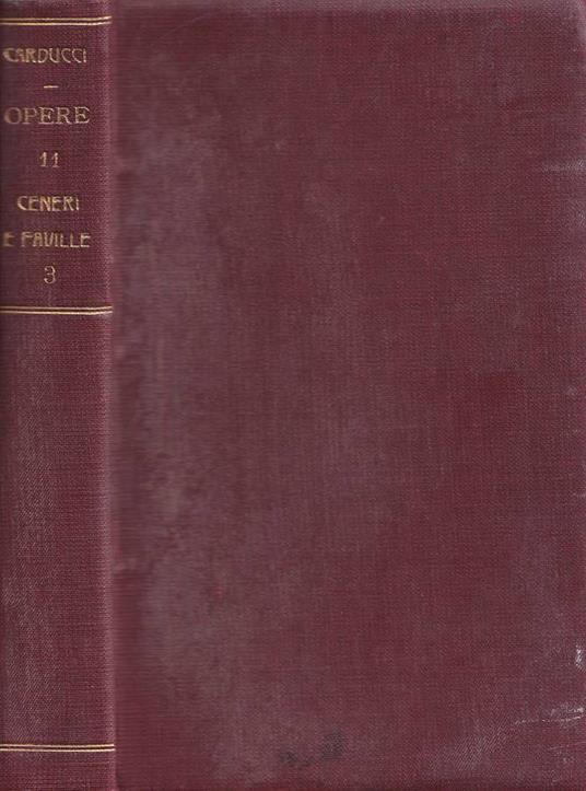 Ceneri e faville - Giosuè Carducci - copertina