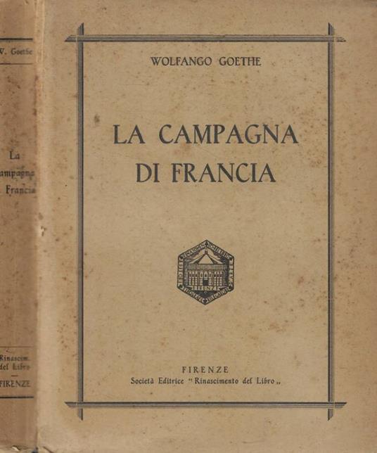 La campagna di Francia - Johann Wolfgang Goethe - copertina