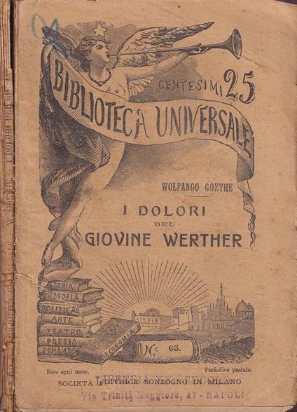 I dolori del giovine Werther - Johann Wolfgang Goethe - copertina