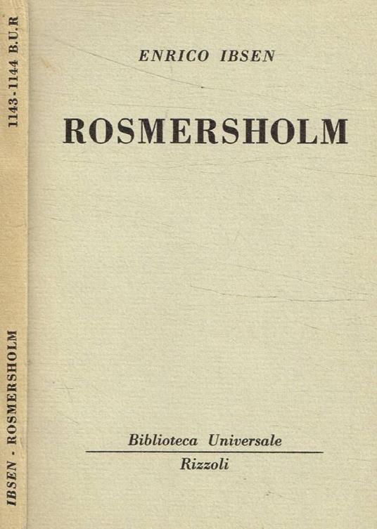 Rosmersholm - Henrik Ibsen - copertina