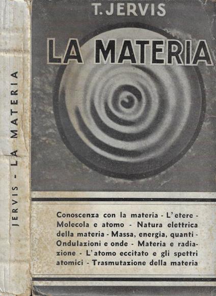 La materia - Tommaso Jervis - copertina