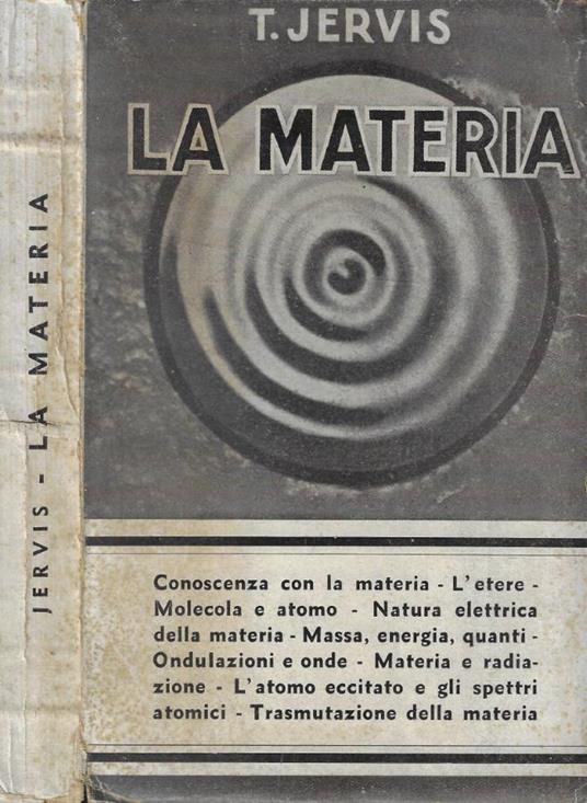 La materia - Tommaso Jervis - copertina