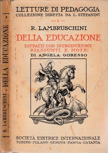 Della educazione - Raffaello Lambruschini - copertina