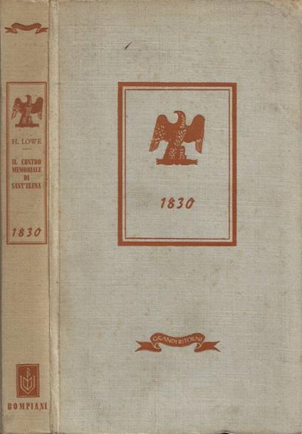 Il Contromemoriale di Sant'Elena (1830) - Hudson Lowe - copertina