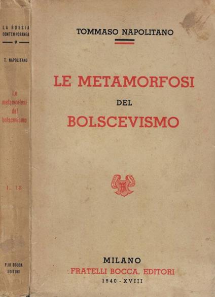 Le metamorfosi del bolscevismo - Tomaso Napolitano - copertina