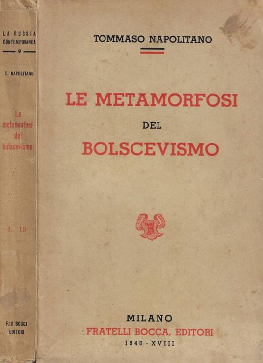 Le metamorfosi del bolscevismo - Tomaso Napolitano - copertina