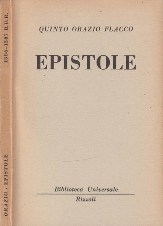 Epistole - Q. Flacco Orazio - copertina