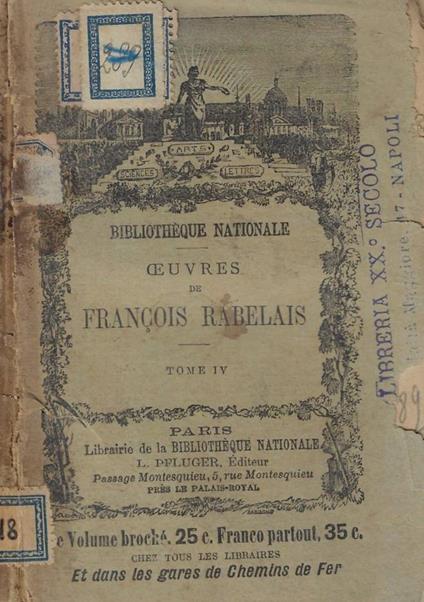 Oeuvres de Francois Rabelais Tome IV - François Rabelais - copertina