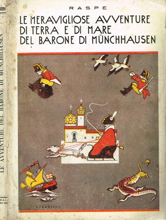 Le meravigliose avventure di terra e di mare del Barone di Munchhausen - Rudolf Raspe - copertina