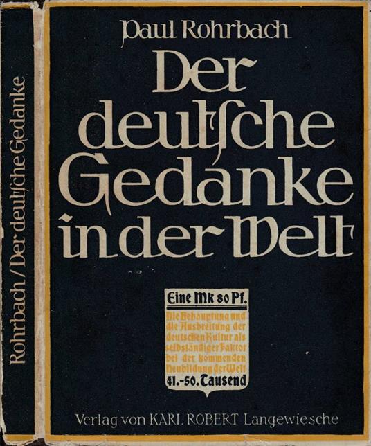 Der deutsche gedanke in der welt - Paolo Rohrbach - copertina