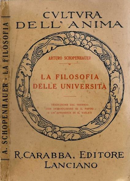 La filosofia delle università - Arthur Schopenhauer - copertina