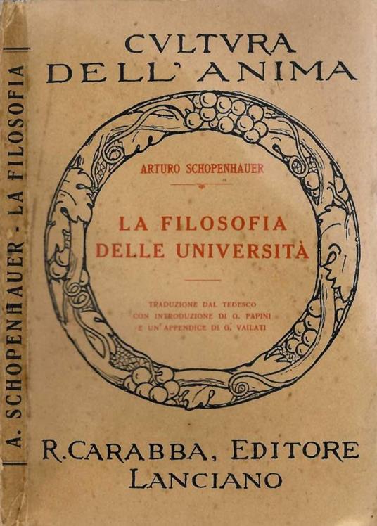 La filosofia delle università - Arthur Schopenhauer - copertina