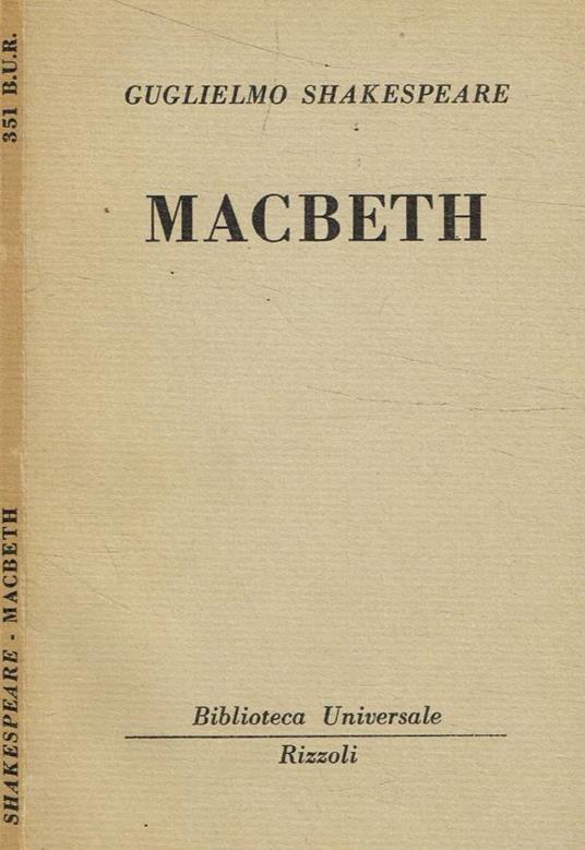 Macbeth - William Shakespeare - copertina