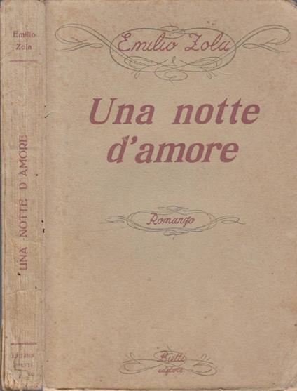 Una notte d'amore - Émile Zola - copertina