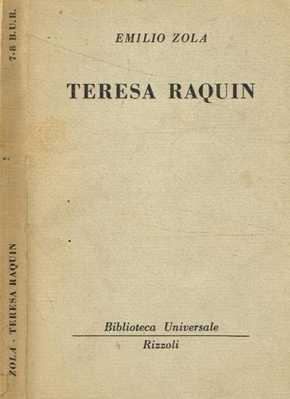 Teresa Raquin - Émile Zola - copertina