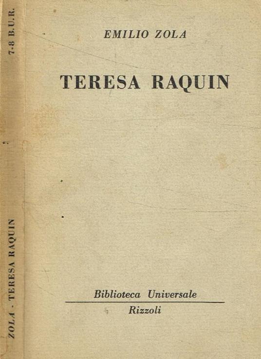 Teresa Raquin - Émile Zola - copertina